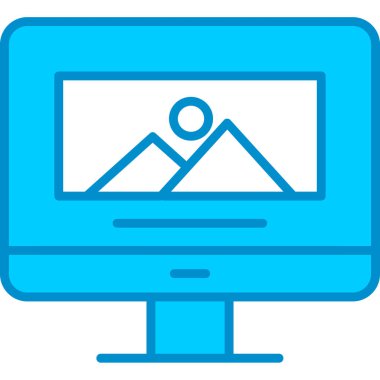 Web kullanımı için Bilgisayar Basit Vektör Simgesi