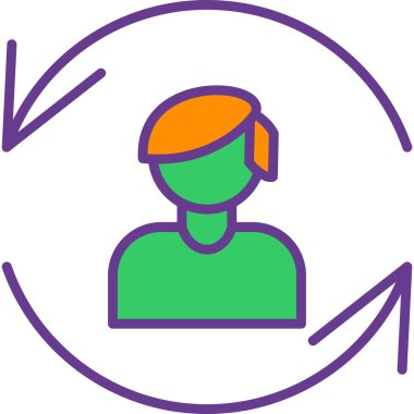 İnsan simgesinin vektör illüstrasyonu