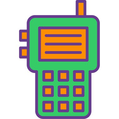 Cep telefonu simgesi, vektör illüstrasyonu