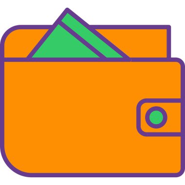 cüzdan ikonu vektör illüstrasyonu