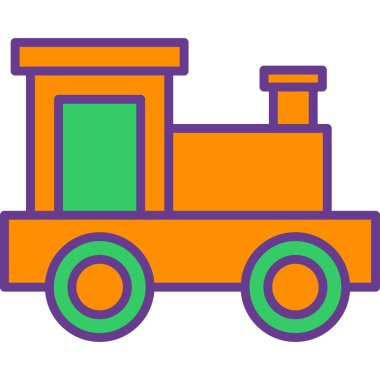 Tren simgesinin vektör illüstrasyonu