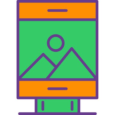 kamp sırt çantası ikonu vektör çizimi tasarımı