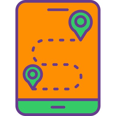 mobil konum haritası simgesi