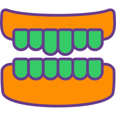Diş simgesi, vektör illüstrasyonu