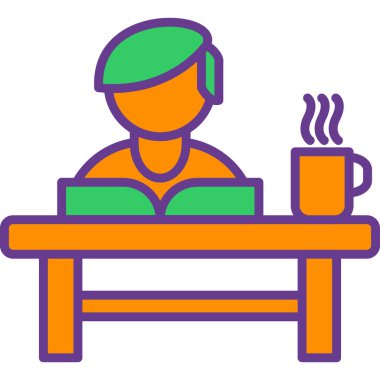 Masa. Web simgesi basit illüstrasyon