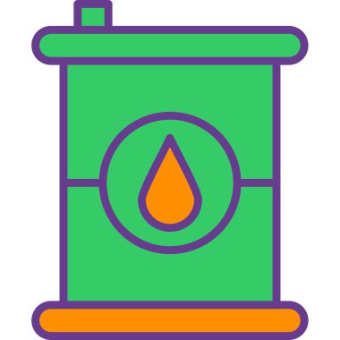 Benzin istasyonu. Basit resimleme