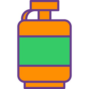 Gaz söndürülüyor. Web simgesi basit illüstrasyon