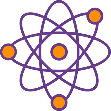 atom. Web simgesi basit illüstrasyon