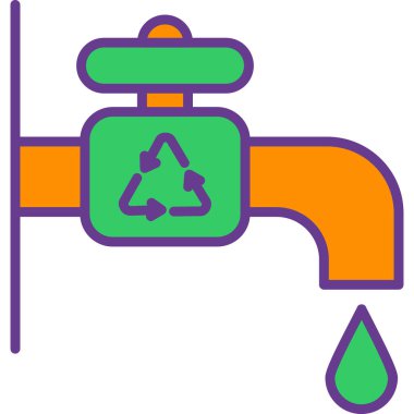 Su musluğu. Basit resimleme