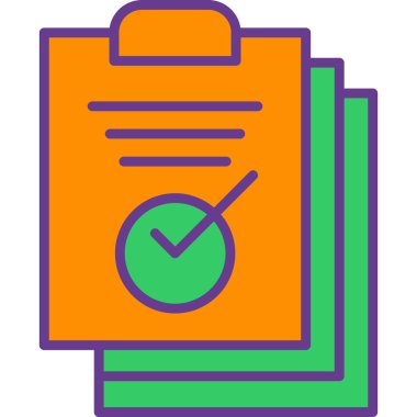 Kontrol listesi. Web simgesi basit illüstrasyon