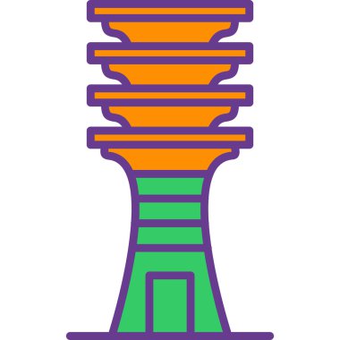 Modern bir binanın vektör çizimi