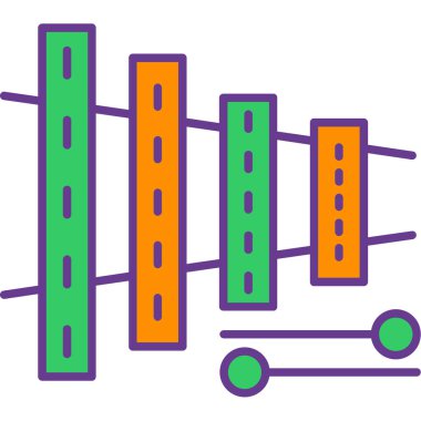 Abaküs. Web simgesi basit tasarım