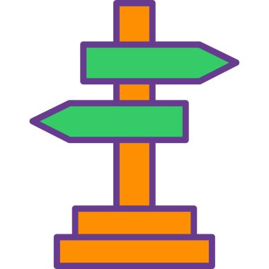 yön ikonu vektör illüstrasyonu