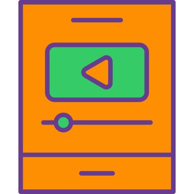 video simgesi vektör illüstrasyonu