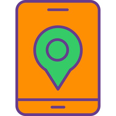 konum simgesi vektör illüstrasyonu