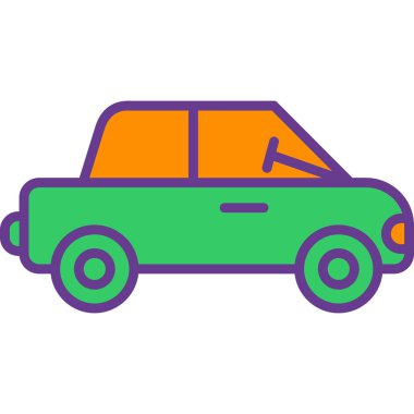 araba araç simgesi vektör illüstrasyonu