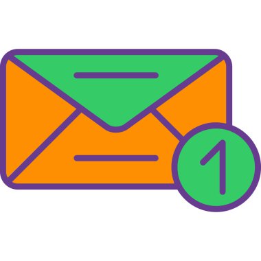 E-posta. Web simgesi basit illüstrasyon