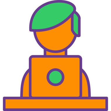 avatar. Web simgesi basit illüstrasyon