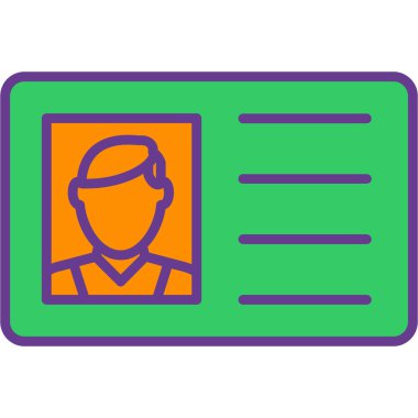 Kimlik kartı. Basit tasarım