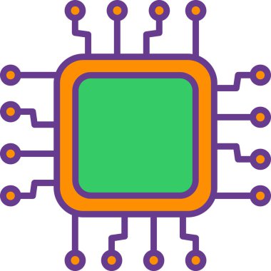 Çip. Web simgesi basit illüstrasyon