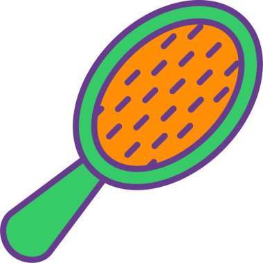 badminton raket ikonu. Web için badminton racard vektör simgelerinin basit çizimi