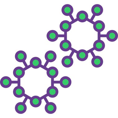 vektör molekül simgesi. Moleküler molekül. Moleküler yapı