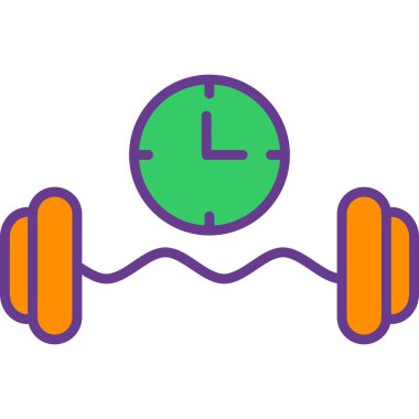 Ağırlık Kaldırma Simgesi Vektör İllüstrasyonu