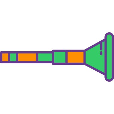 Trompet Web simgesi basit illüstrasyon