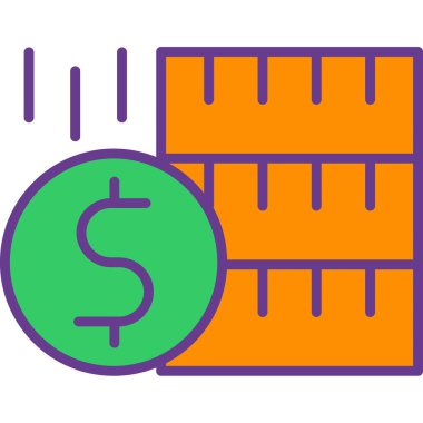 Dolar. Web simgesi basit illüstrasyon