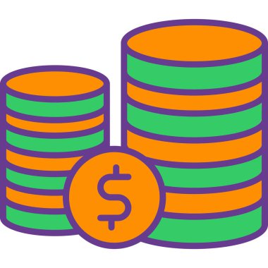 Dolar sikkeleri. Basit tasarım