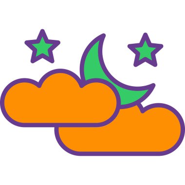 Şirin bir bulutun vektör çizimi