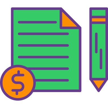 Bill simgesi vektör illüstrasyonu