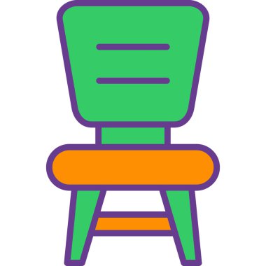 Mobilya. Web simgesi basit illüstrasyon