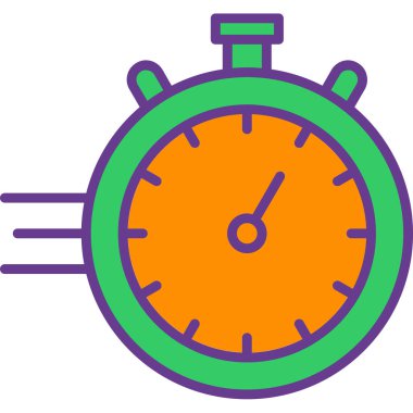 Zaman simgesi vektör illüstrasyonu