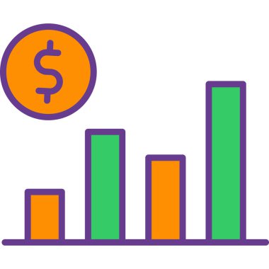 Dolar. Web simgesi basit illüstrasyon