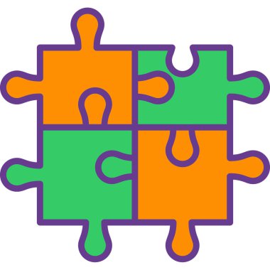 yapboz parçası simgesi, vektör illüstrasyon tasarımı