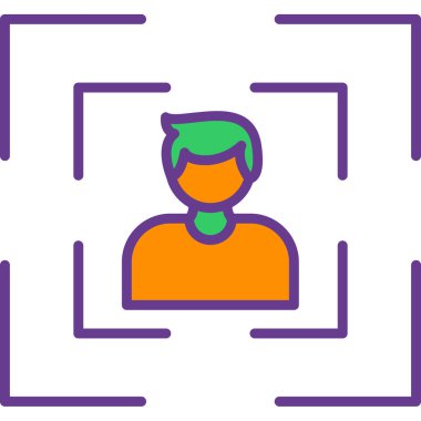 Avatar man simgesi, vektör illüstrasyonu