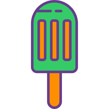 dondurma ikonu vektör illüstrasyonu