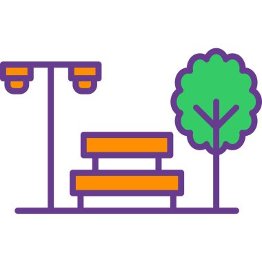 Bir çit simgesinin vektör illüstrasyonu