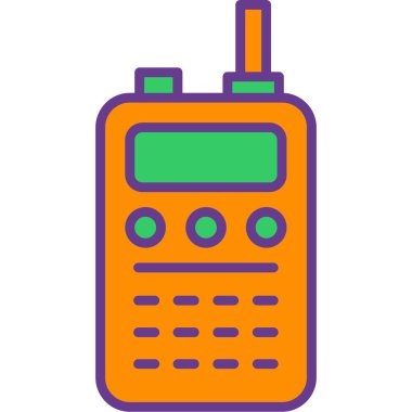 radyo aygıtı simgesi. özet radyo aygıtı vektör rengi düz izole