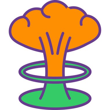 Nükleer ikon vektör çizimi