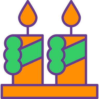 Mumlar. Web simgesi basit illüstrasyon