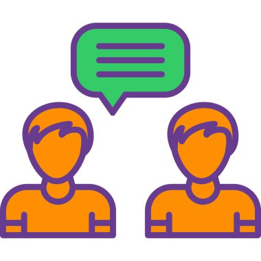 Erkek ve kadınla konuşma balonu