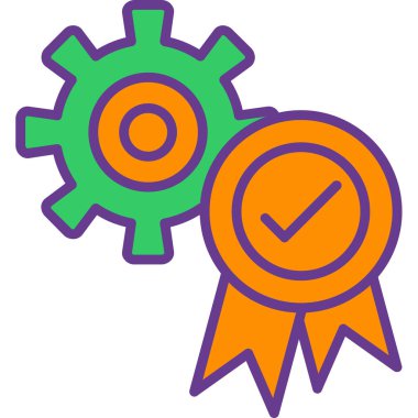 Dişliler. Web simgesi vektör illüstrasyonu