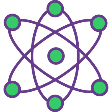 atom. Web simgesi basit illüstrasyon