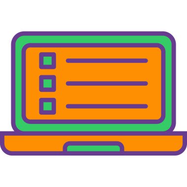 Bilgisayar. Web simgesi basit illüstrasyon