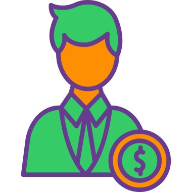 Para adamı. Basit resimleme