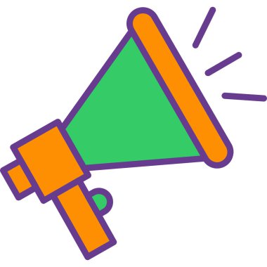 Megafon. Web simgesi basit illüstrasyon