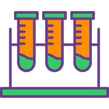 tüp laboratuvar test tüpleri simge vektör taslağı tasarımı