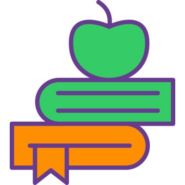 Kitap. Web simgesi basit illüstrasyon